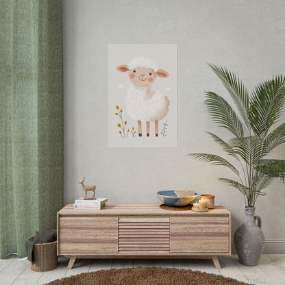 Kids Wall Art Poster Adorable Sheep (20034)