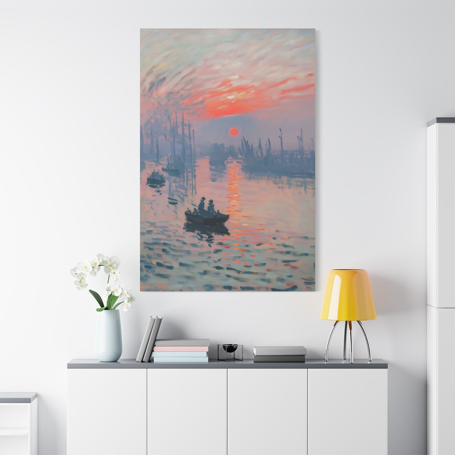 Claude Monet-Inspired Impression, Sunrise – Tranquil Impressionist Canvas Art