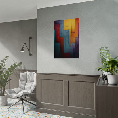 Geometric Abstract Wall Art – Bold Colorful Poster (20016)