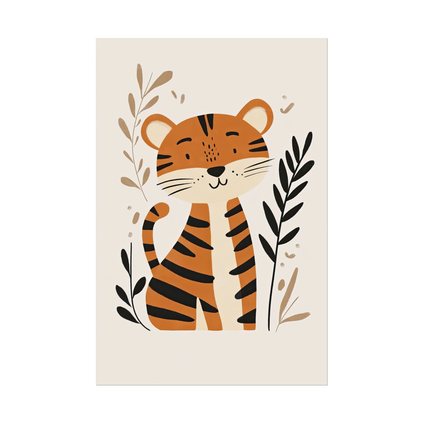 Kids Wall Art Poster Whimsical Tiger (20032)