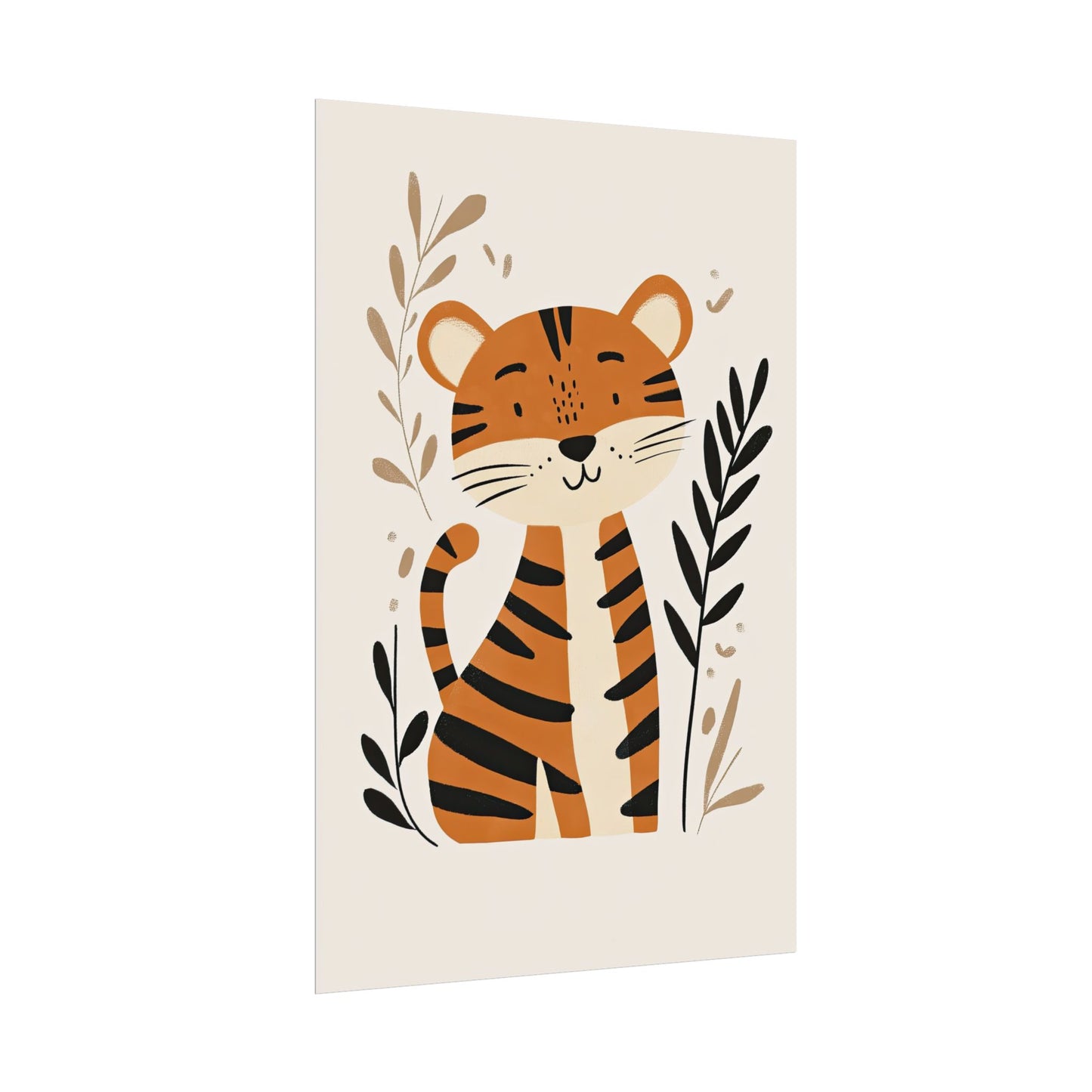 Kids Wall Art Poster Whimsical Tiger (20032)