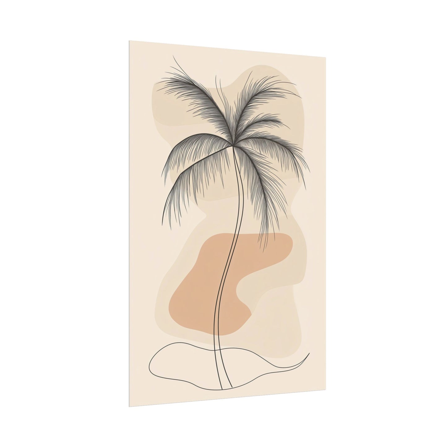 Line Art Wall Art Poster Serene Palm Elegance (20036)