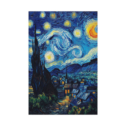 Van Gogh Inspired Starry Night Poster Timeless Masterpiece (1002)