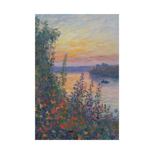 Claude Monet Flower Paintings Canvas Print– Impressionist Landscape with Vibrant Blooms