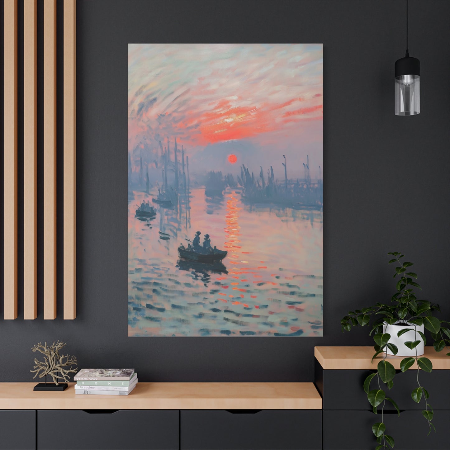 Claude Monet-Inspired Impression, Sunrise – Tranquil Impressionist Canvas Art