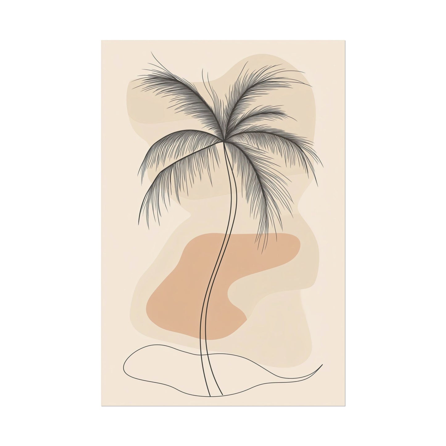 Line Art Wall Art Poster Serene Palm Elegance (20036)