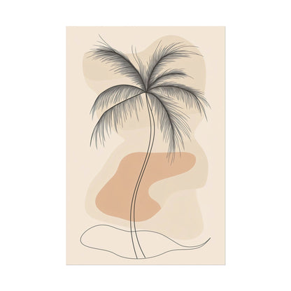 Line Art Wall Art Poster Serene Palm Elegance (20036)