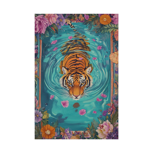 Tropical Tiger Poster – Exotic Jungle Wall Art Print (50001)