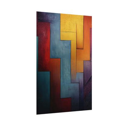 Geometric Abstract Wall Art – Bold Colorful Poster (20016)