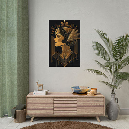 Art Deco Elegance Poster – Vintage Glamour Wall Art in Gold & Black (40001)