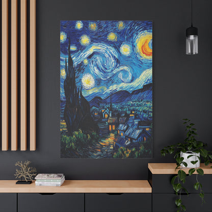 Van Gogh Starry Night Inspired Canvas Iconic Masterpiece for Your Wall (1002)