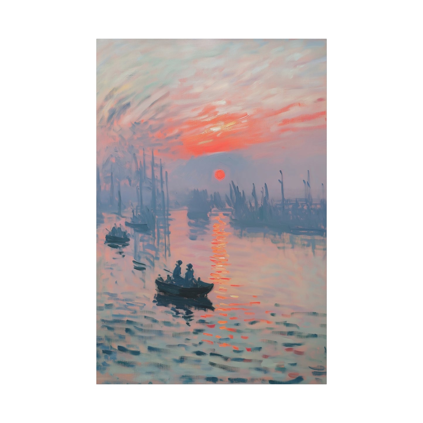 Claude Monet-Inspired Impression, Sunrise – Tranquil Impressionist Canvas Art