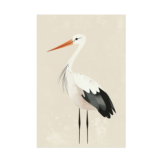 Kids Wall Art Poster Stork Serenity (20031)