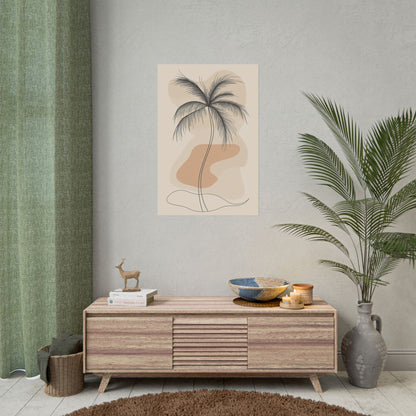 Line Art Wall Art Poster Serene Palm Elegance (20036)