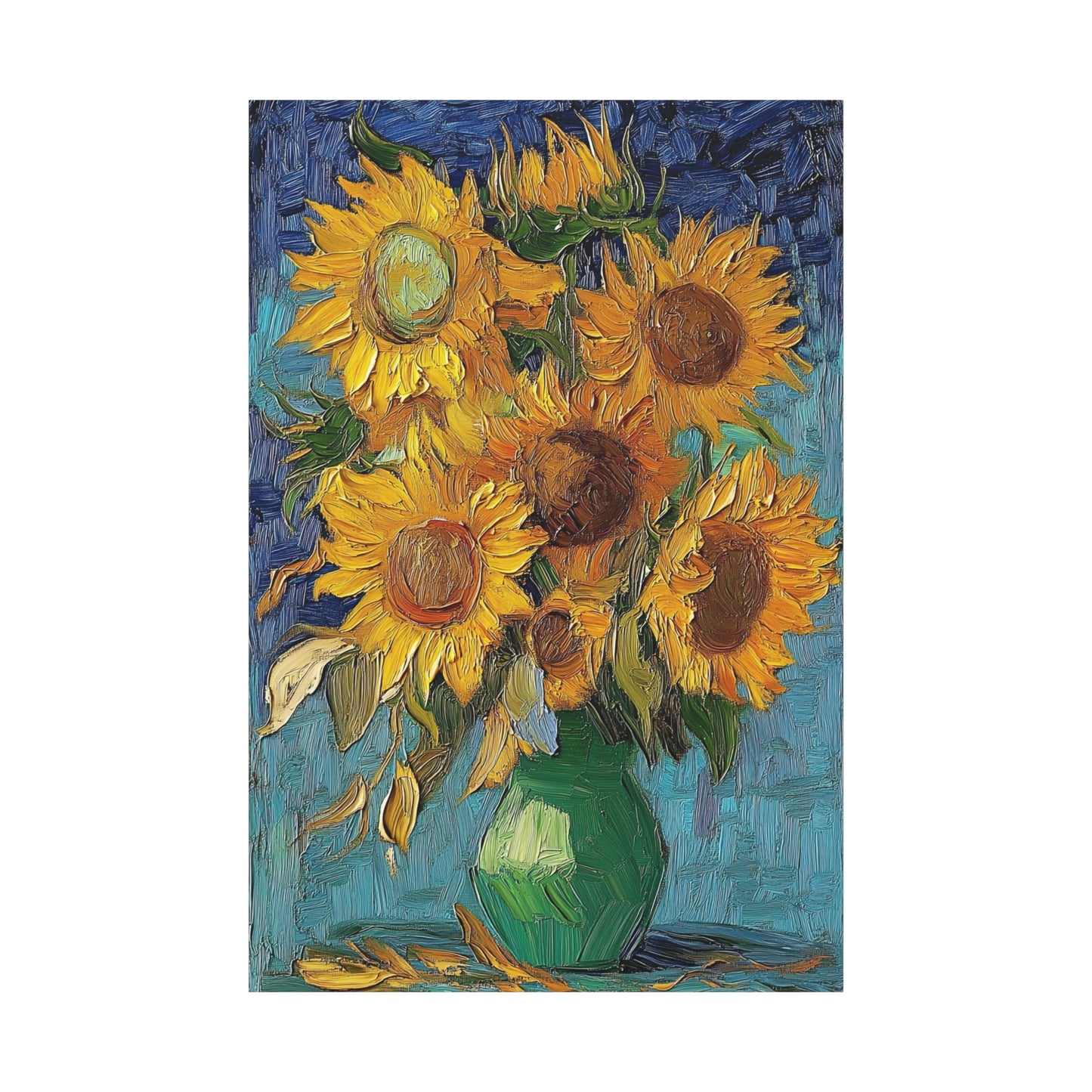 Van Gogh Inspired Sunflowers Canvas Timeless Floral Masterpiece (1001)