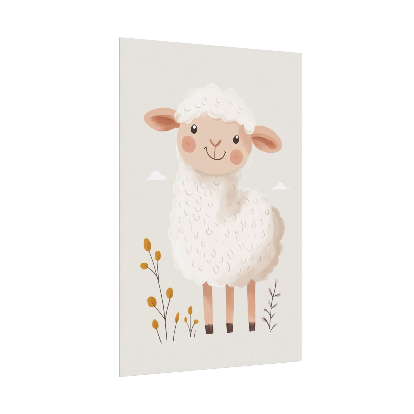 Kids Wall Art Poster Adorable Sheep (20034)