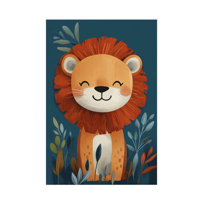 Cute Baby Lion Poster – Adorable Safari Nursery Wall Art (50001)