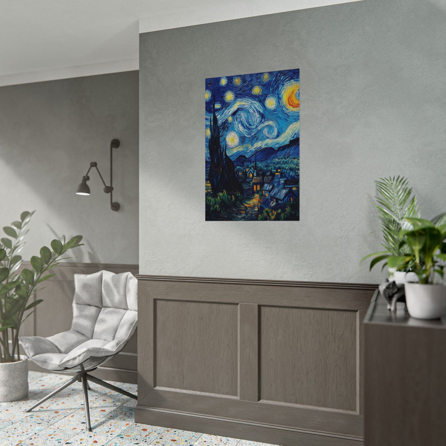 Van Gogh Inspired Starry Night Poster Timeless Masterpiece (1002)