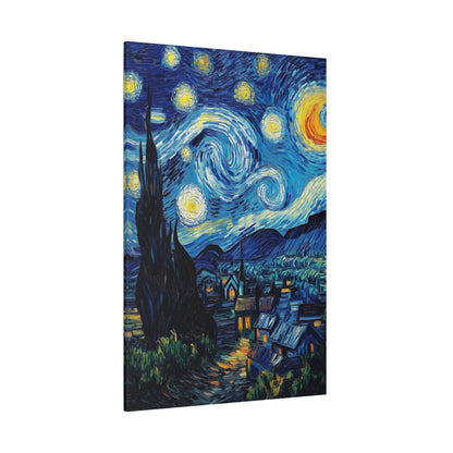 Van Gogh Starry Night Inspired Canvas Iconic Masterpiece for Your Wall (1002)