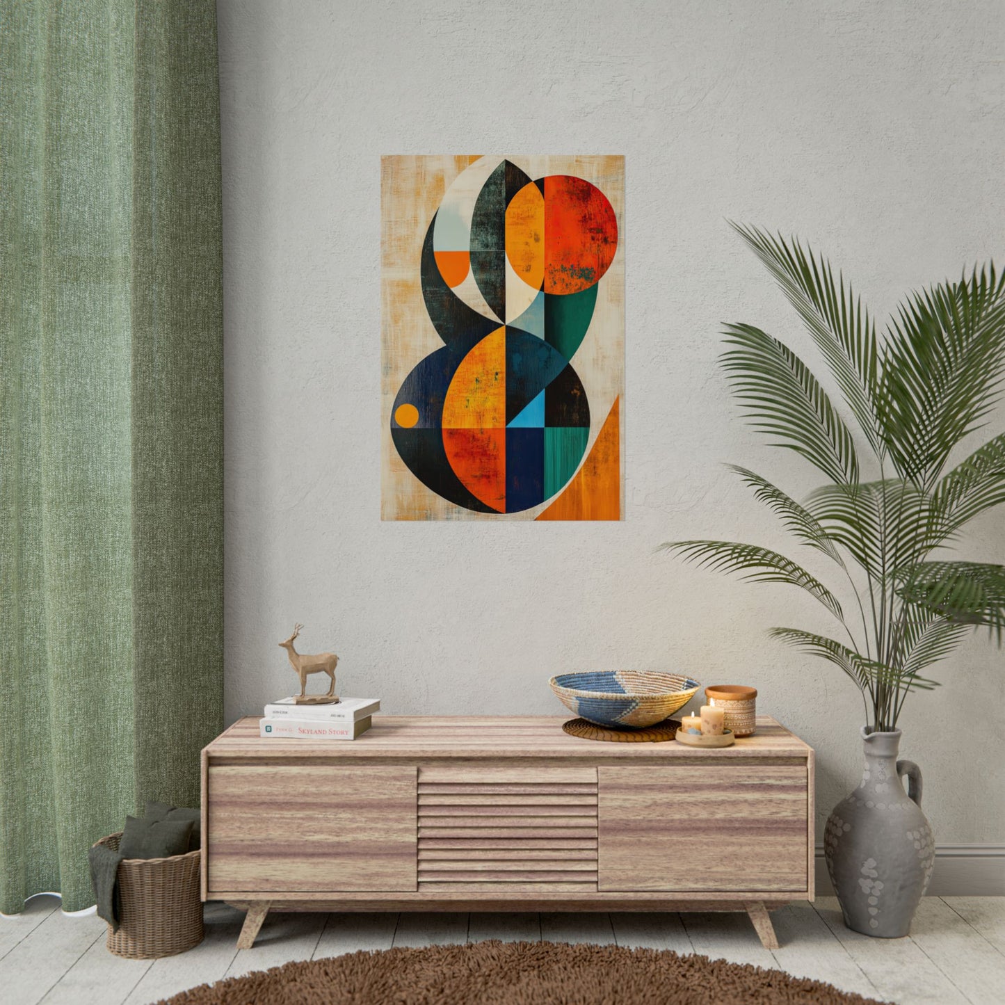 Mid Century Modern Wall Art Poster Vibrant Summer - Four Seasons '25 (20045)