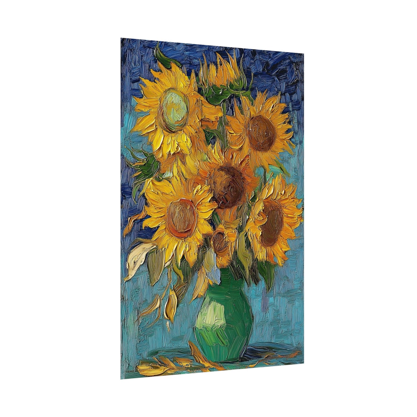 Van Gogh inpired Sunflowers Poster Iconic Floral Art Print (1001)