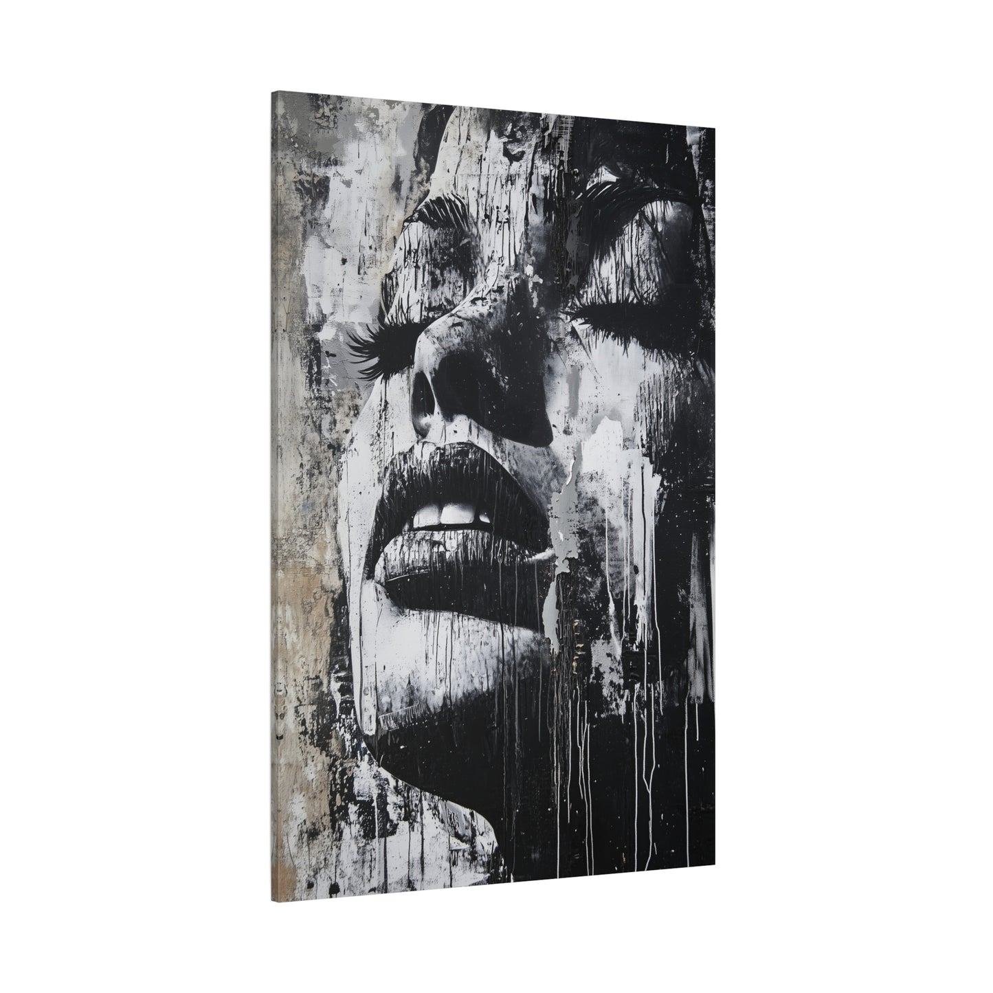 Street Art Black and White Canvas – Bold Modern Wall Street Art Print