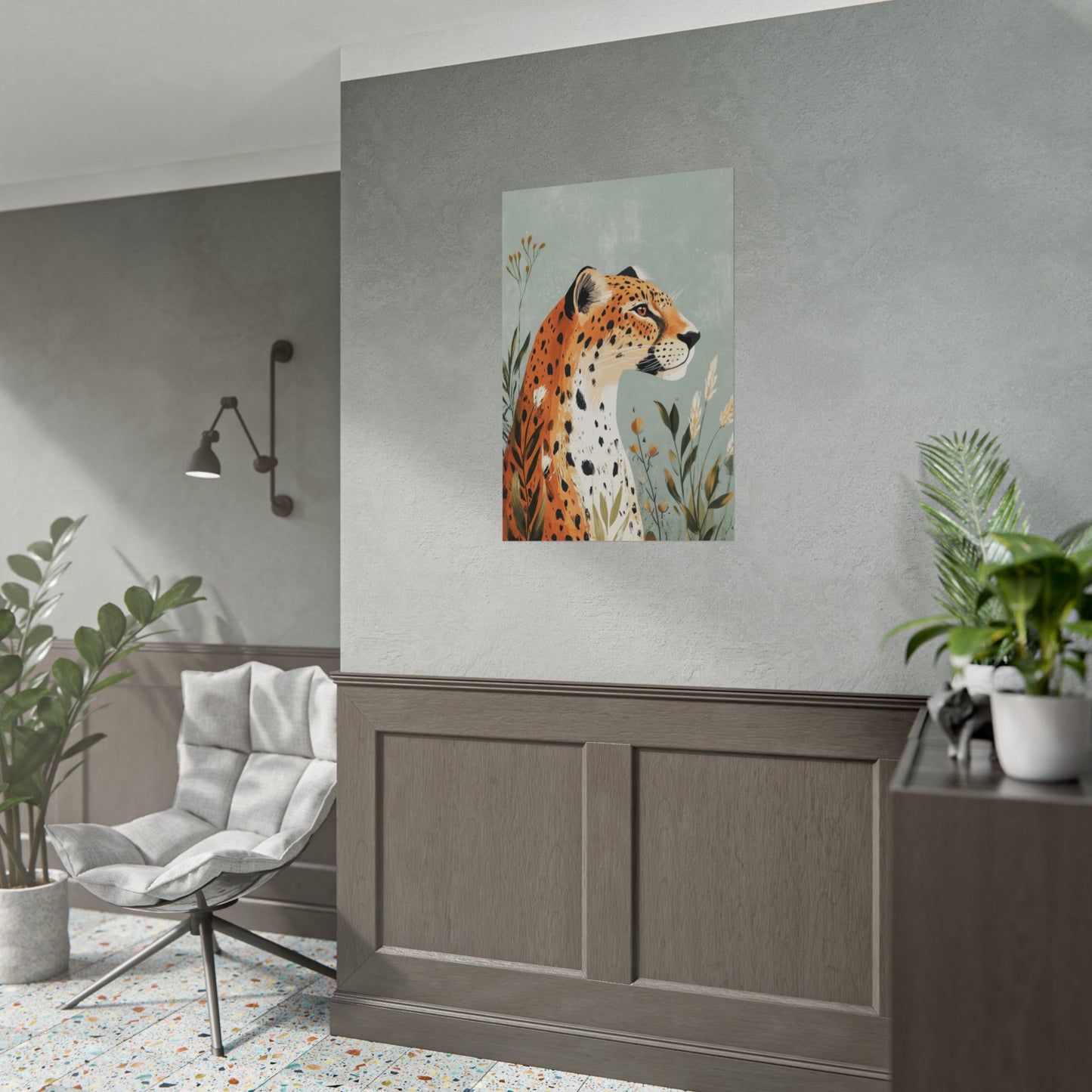 Boho Wall Art Poster Leopard Serenity (20042)