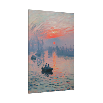 Claude Monet-Inspired Impression, Sunrise – Tranquil Impressionist Canvas Art