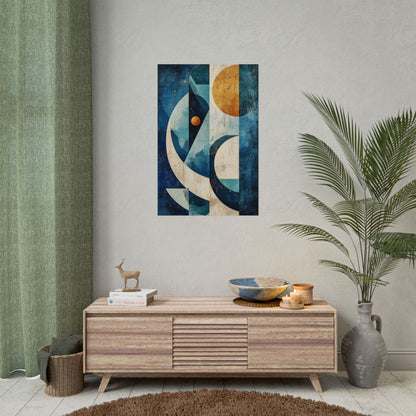 Mid Century Modern Wall Art Poster Serene Winter - Four Seasons '25 (20047)