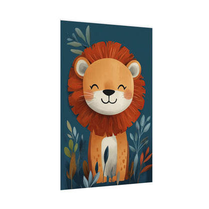 Cute Baby Lion Poster – Adorable Safari Nursery Wall Art (50001)