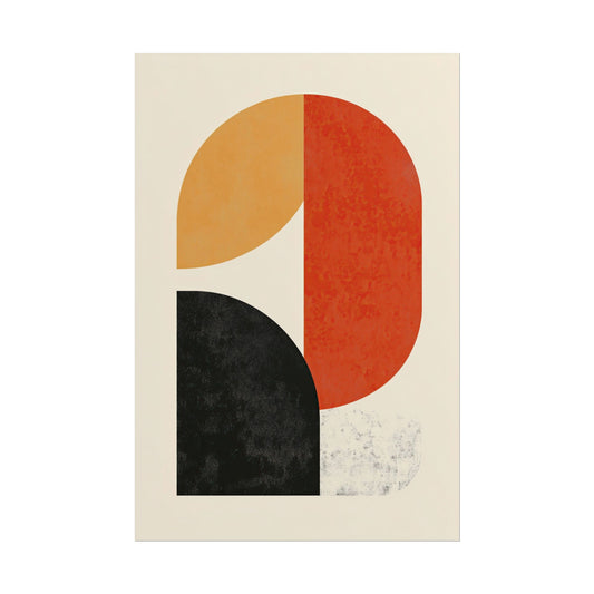 Mid-Century Modern Print – Geometric Abstract Poster (20001)