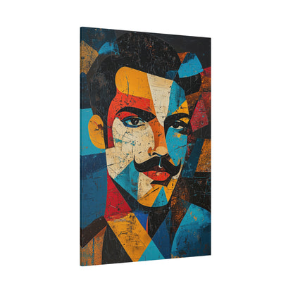 Picasso-Inspired painting of Queen's lead singer – Bold Cubist Canvas Art