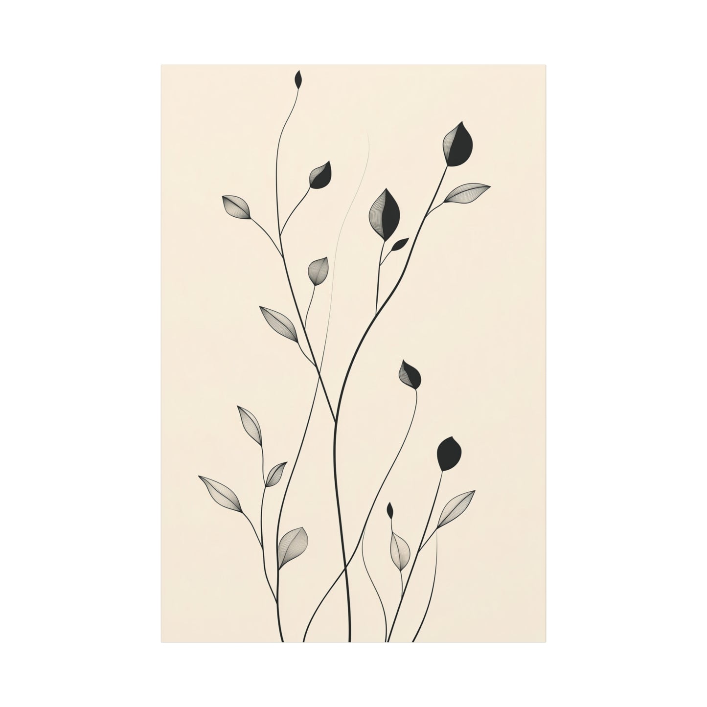 Minimalist Botanical Line Art Canvas – Elegant Nature-Inspired Wall Decor (30001)