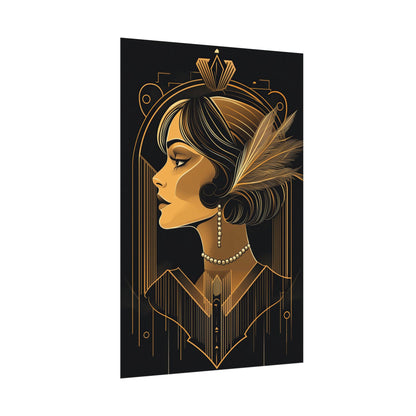 Art Deco Elegance Poster – Vintage Glamour Wall Art in Gold & Black (40001)