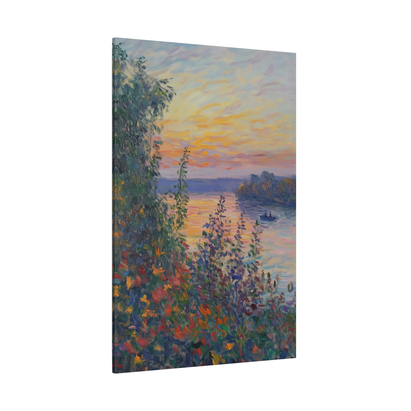 Claude Monet Flower Paintings Canvas Print– Impressionist Landscape with Vibrant Blooms